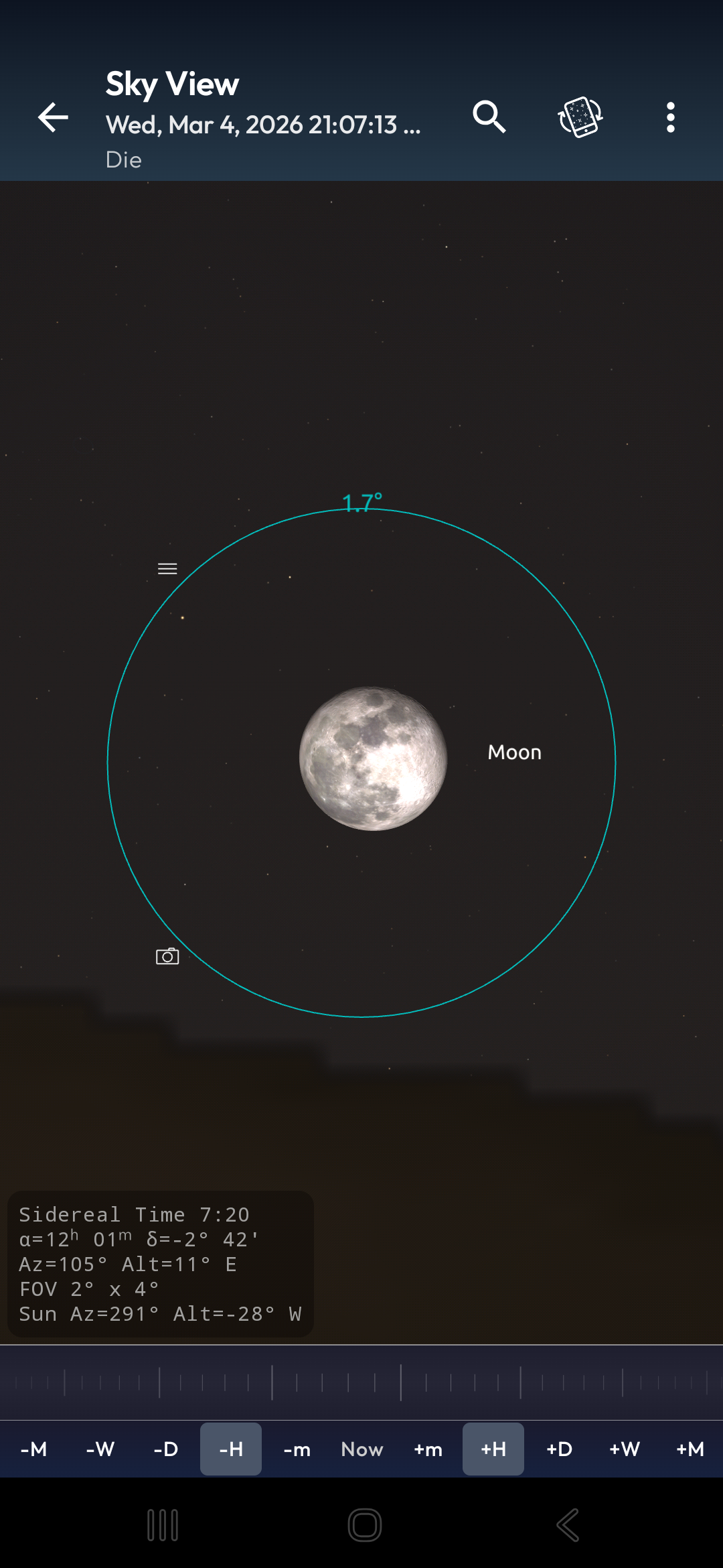 FOV Frame around the Moon