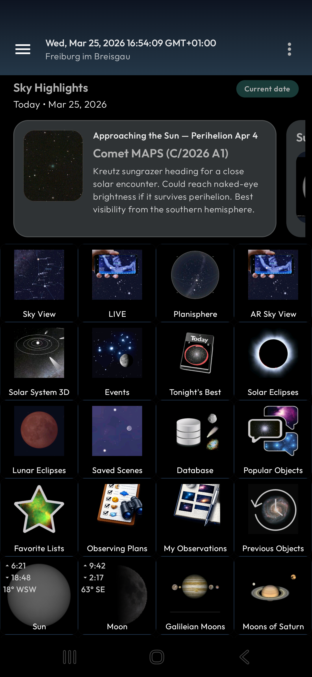 Sky Highlights Dashboard